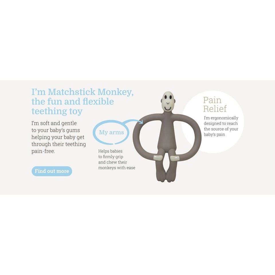 Matchstick Monkey Teether Teething Toy / Gigitan bayi