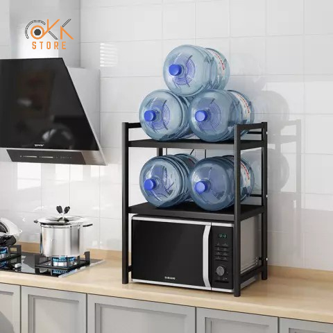 OKK Rak Microwave Rak Oven Perlengkapan Multifungsi Rak Bumbu Rak Dapur Rak Besi Tempat Penyimpanan