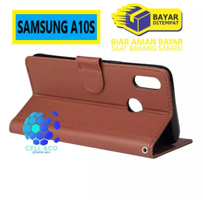 Flip cover SAMSUNG A10S Flip case buka tutup kesing hp casing flip case leather wallet