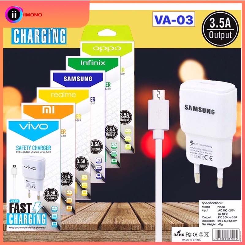 CHARGER3.5A/TC BRANDED VA-03 3.5AGROSIR TRAVEL CHARGER/CASAN