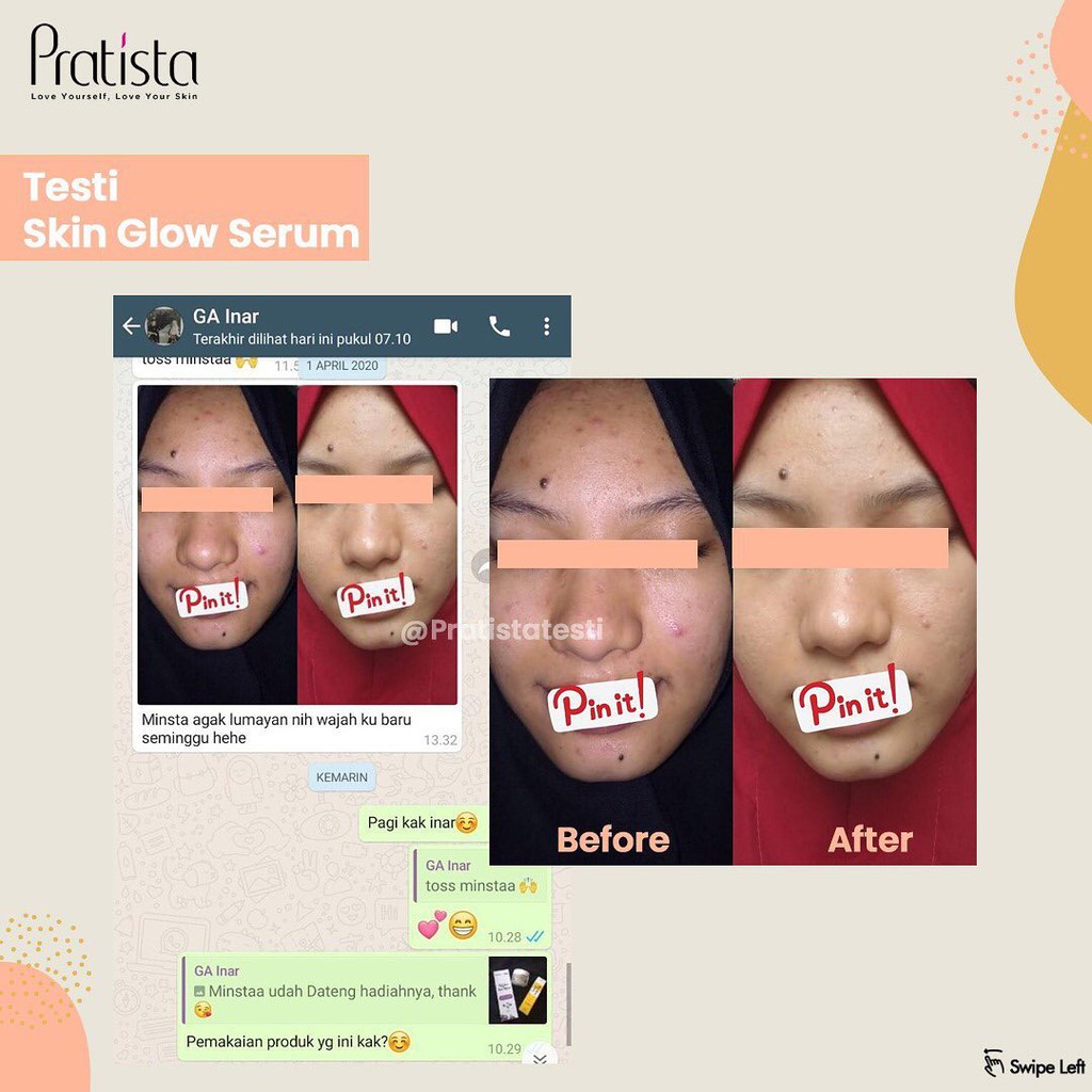 Pratista Skin Glow Serum Wajah Mencerahkan &amp; Membuat Glowing