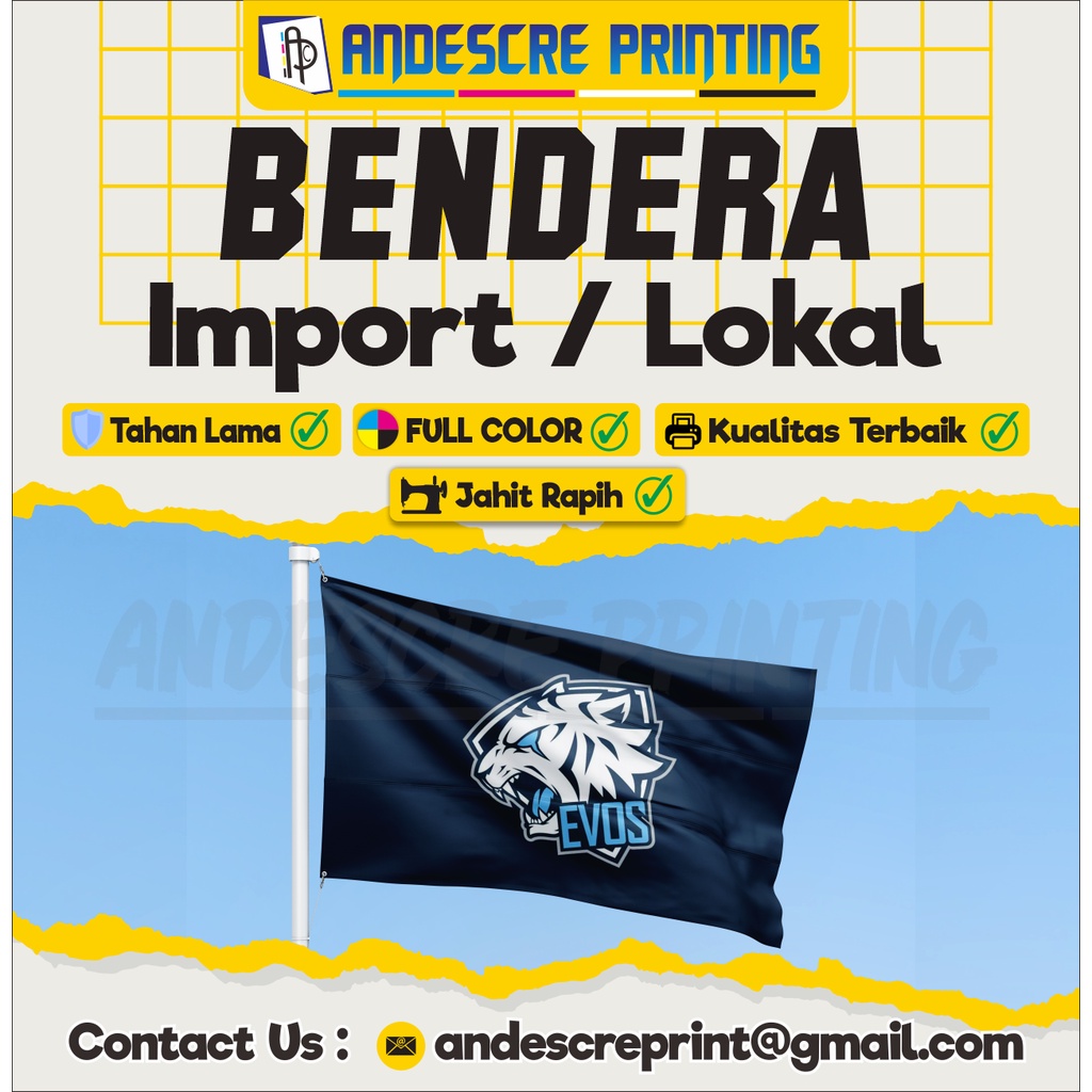 Jual Cetak Bendera Custom Kain TC Lokal Import Satin Bisa Custom Ukuran Shopee Indonesia