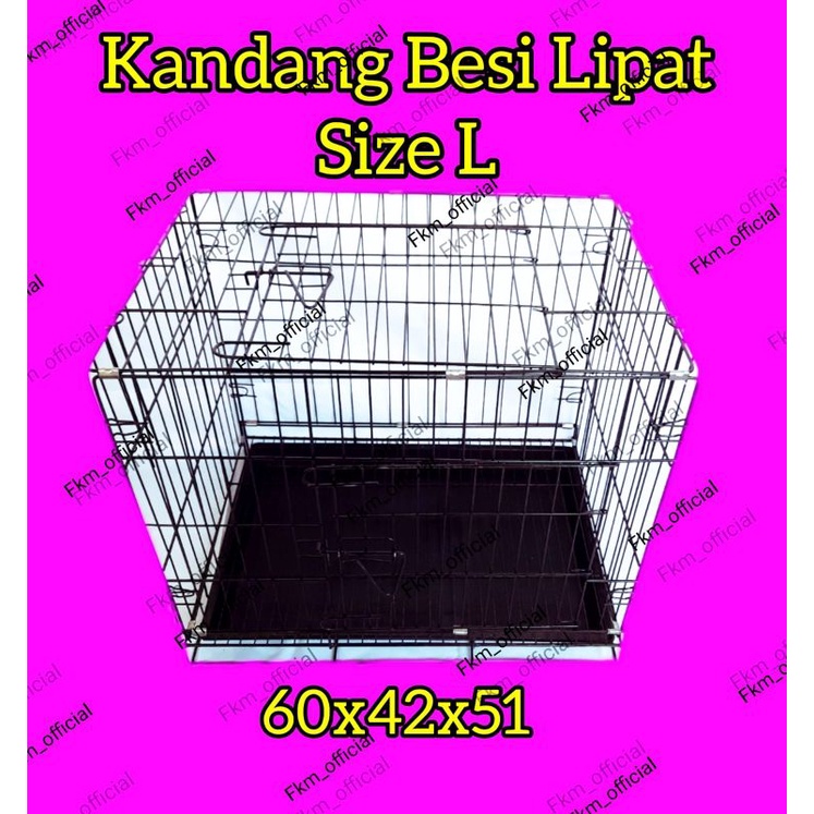 Kandang kucing lipat 60x40x50