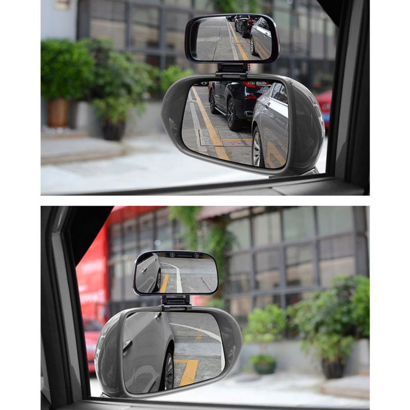 1 PCS Mobil Blind Spot Cermin Rotasi Adjustable Spion Wide Angle Lens untuk Parkir Tambahan Cermin