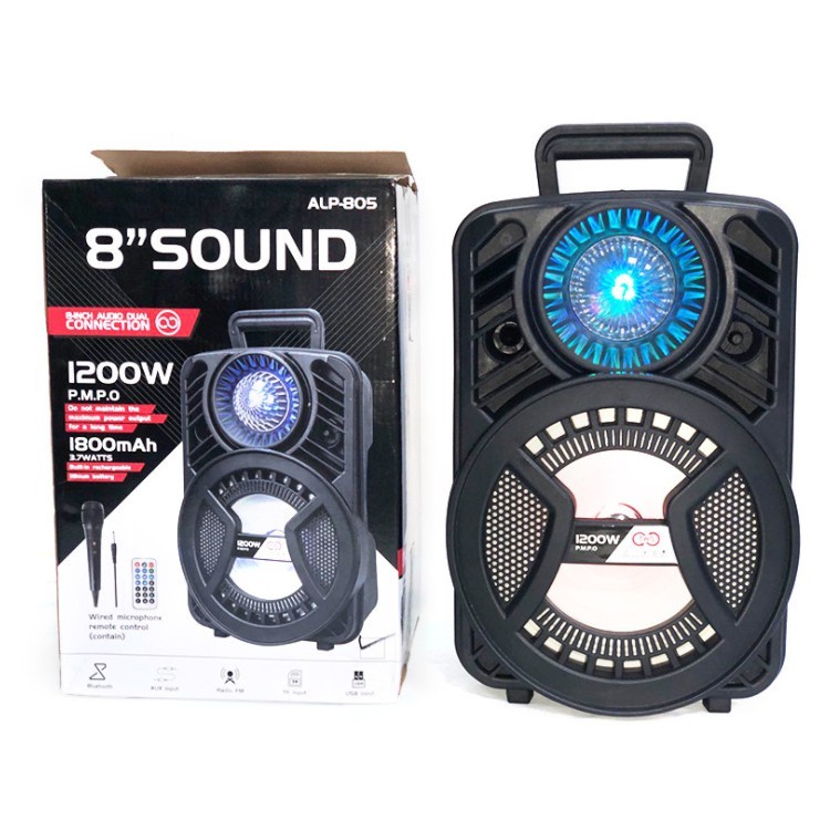 SPEAKER BLUETOOTH TWS + MIC ALP-805 ALP-806 8 INCHI ALP805 ALP806 SPEAKER PORTABLE SPEAKER MUSIC BOX BLUETOOTH