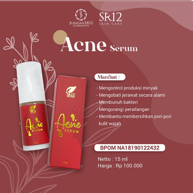 SERUM JERAWAT BPOM AMPUH..!! ACNE SERUM SR12 / OBAT PENGHILANG JERAWAT / SERUM RADANG JERAWAT