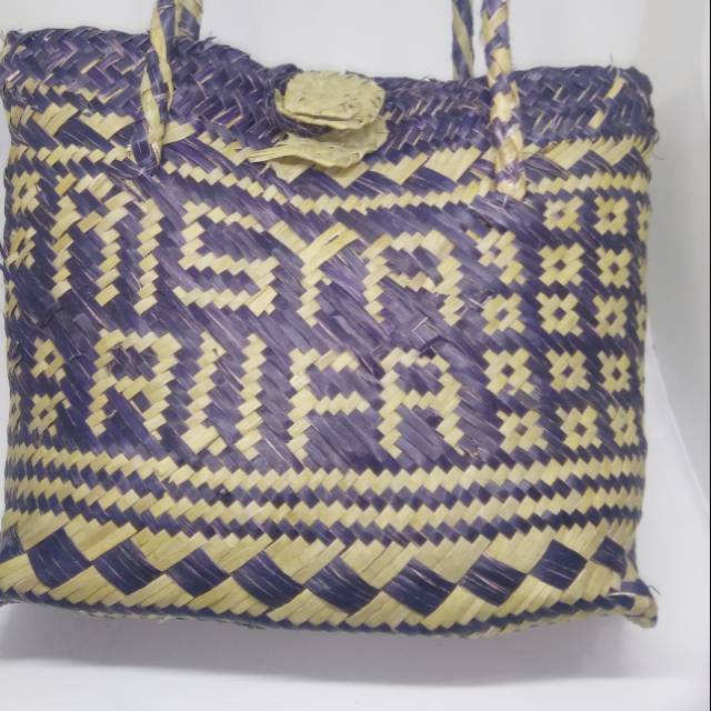 Tas Anyaman Jinjing Etnik Modern Rumput Purun Khas Amuntai