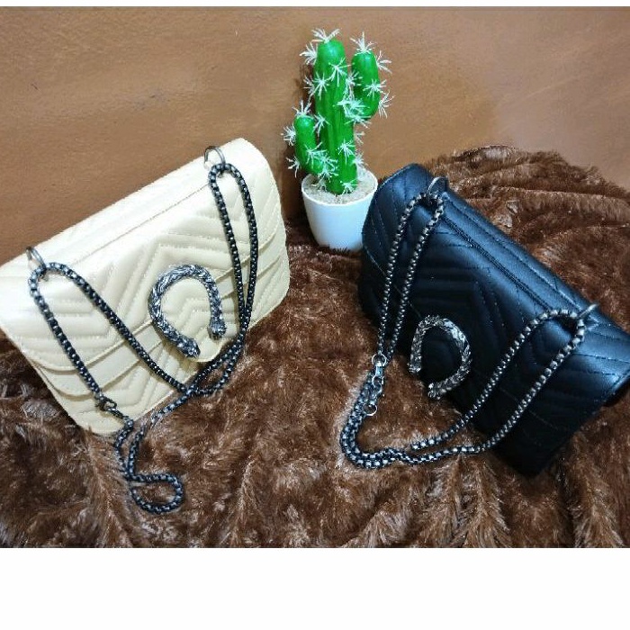 TAS WANITA LUXURY/TAS WANITA BORDIR PRISAI NAGA KEKINIAN