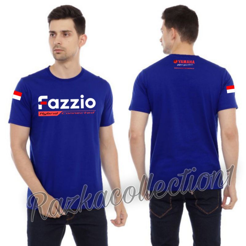 Kaos Yamaha FAZZIO Hybrid Connected / Kaos Otomotif Motor Yamaha FAZZIO Terbaru / Baju Kaos Yamaha 2