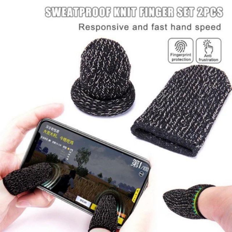 [ bisa COD ] ~ SARUNG TANGAN JEMPOL GAME MOBILE GAME FINGER COTS  isi 2 Pcs