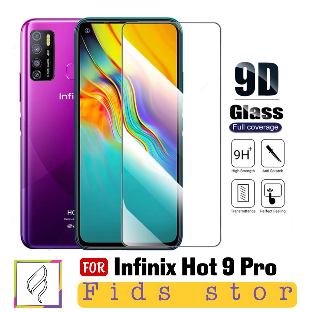 PROMO Tempered Glass Kaca Bening INFINIX Hot 9 Pro Full Layar Screen Guard Protector Antigores Kaca