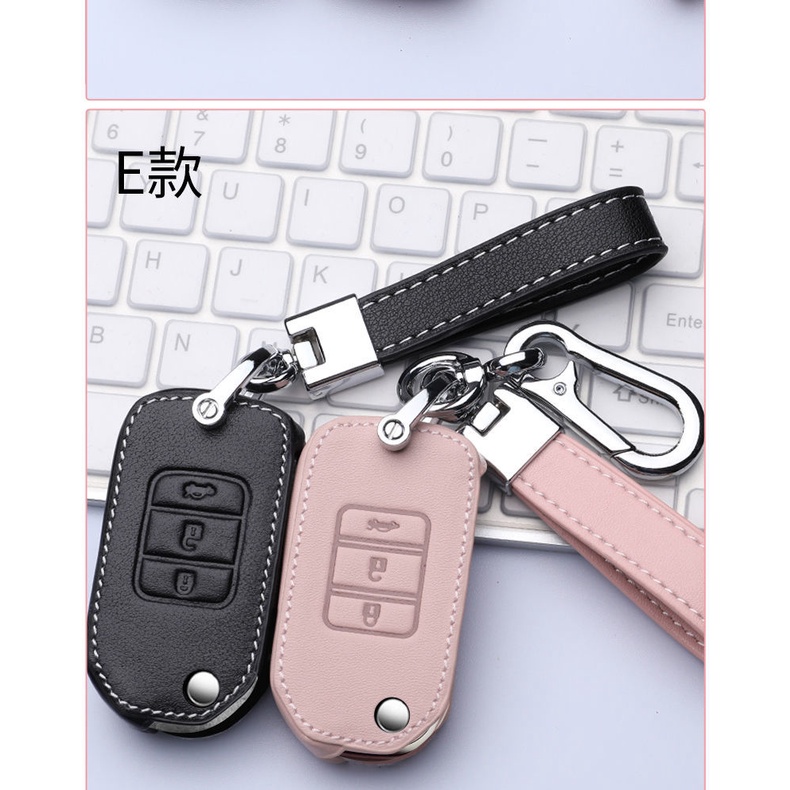 NEW high quality Leather Car Key Case Protection Cover For Honda City Civic Jazz BRV Accord HRV Odyssey CRV