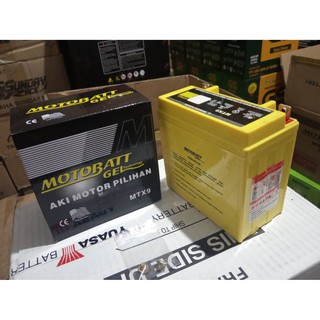 Jual Aki Motor Suzuki Thunder 125 Motobatt Aki Gel/Aki Kering MTX9 9Ah