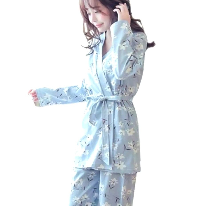 Baju Tidur Wanita/ Piyama Wanita/ Kimono Kaos/ Celana Panjang