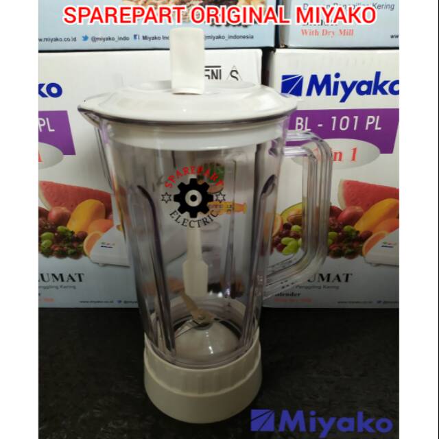 GELAS + PISAU JUS 1SET BLENDER MIYAKO ORIGINAL 101 102 151 152