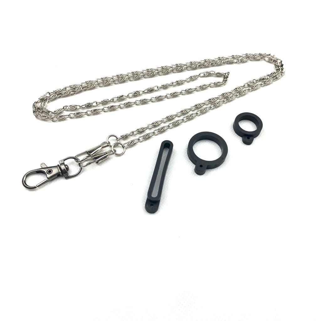 TALI LANYARD VAPE RANTAI TITANIUM BLACK - SILVER