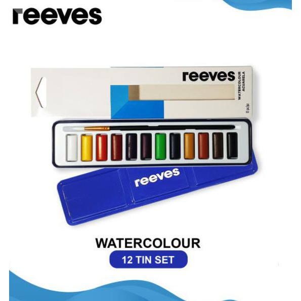 

Favorit] Reeves Watercolour Cake Pan 12 Warna Red Tin Cat Air Padat Watercolor - Biru