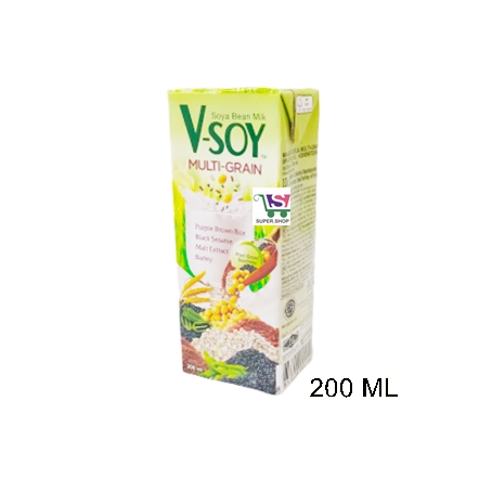 V-Soy Multi Grain Soya Bean Susu Kedelai Soy Milk V Soy 200 ML