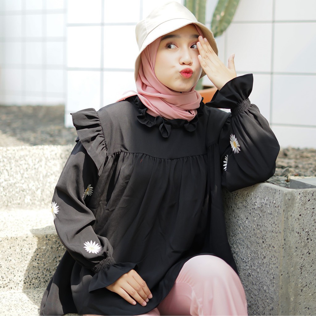 Kemeja Wanita Casual Lengan Pendek Import Korea Cewek Kmeja Terba Kk531 Estilo Jumbo Lengan Panja De