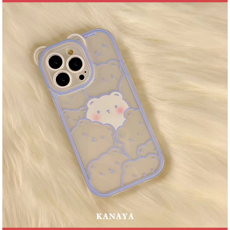 Soft Case Silikon TPU Transparan Motif Kelinci Untuk IPhone 12 13 Se 2020 6 6S 7 8 Plus X XS XR 11 Pro Max