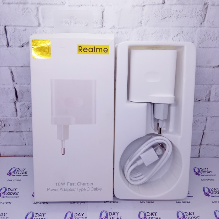Charger Realme 7i | Realme C17 USB Type C 18W Original Fast Charging