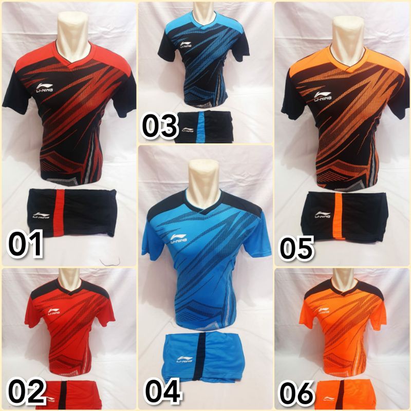Baju olahraga setelan LINING kostum badminton