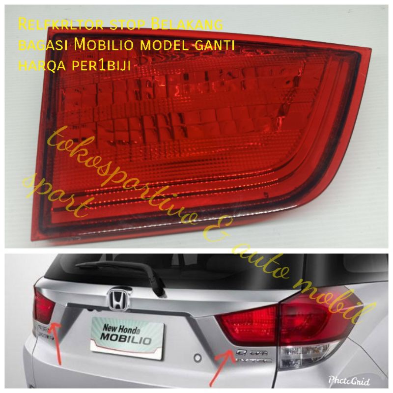 Lampu Reflektor stop merah bagasi belakang Honda Mobilio semua tahun Lampu stop merah mobilio