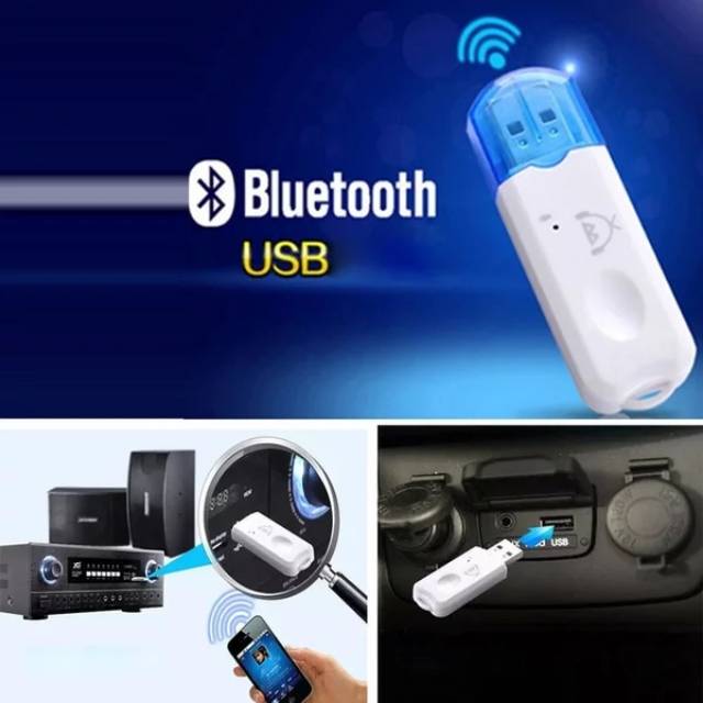 USB Bluetooth Receiver Audio Musik Call Audio Receiver Yg Tanpa Kabel Plug &amp; Play