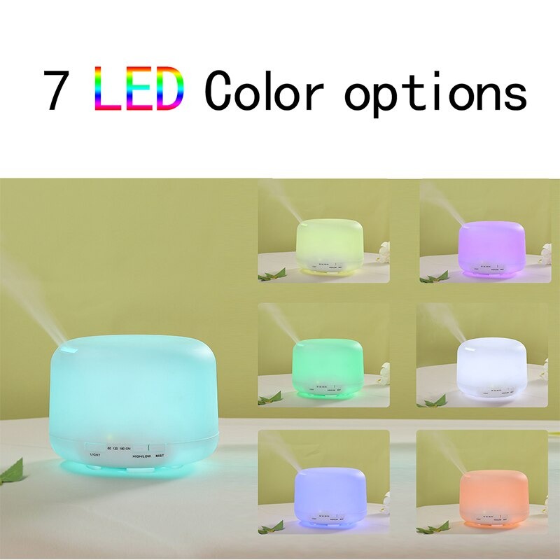 Ultrasonic Humidifier Taffware Humi H24 300ml / 500ml + Remote Diffuser Aromatherapy 7 LED Color