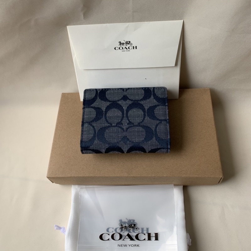 Coach Georgie Small Wallet In Signature Chambray (C4103)