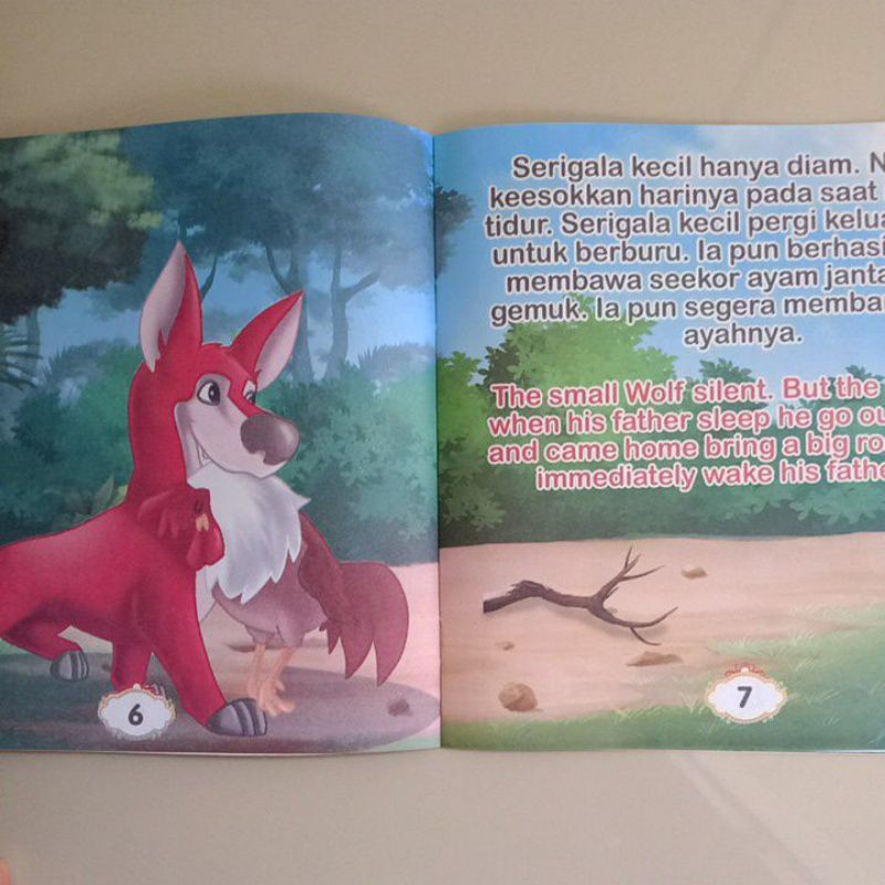 Buku Dongeng Fabel Serigala Kecil /BILINGUAL