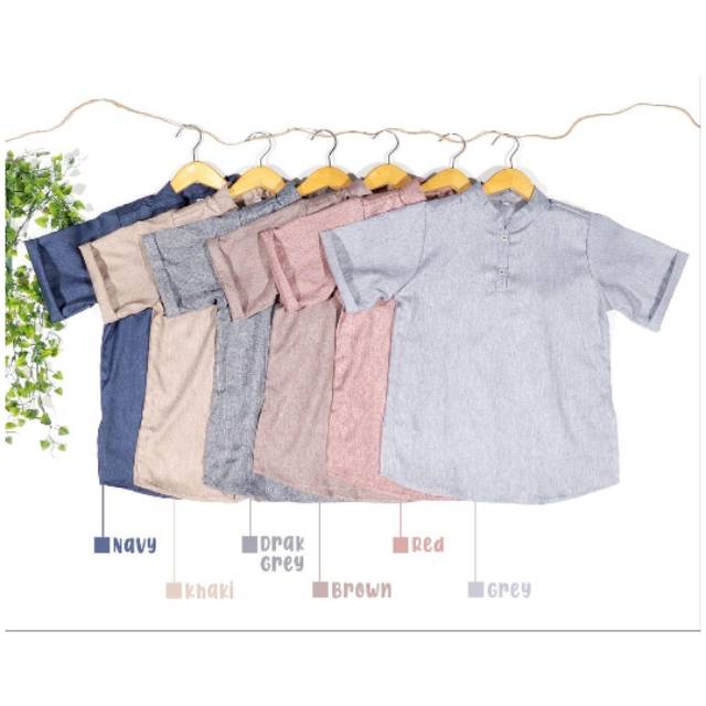 Kemeja Koko Anak Bahan Katun Madina / Kemko Anak Katun Madina