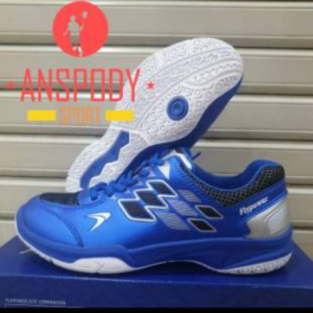 SEPATU BADMINTON FLYPOWER KALASAN 3 BLUE/BLACK SILVER