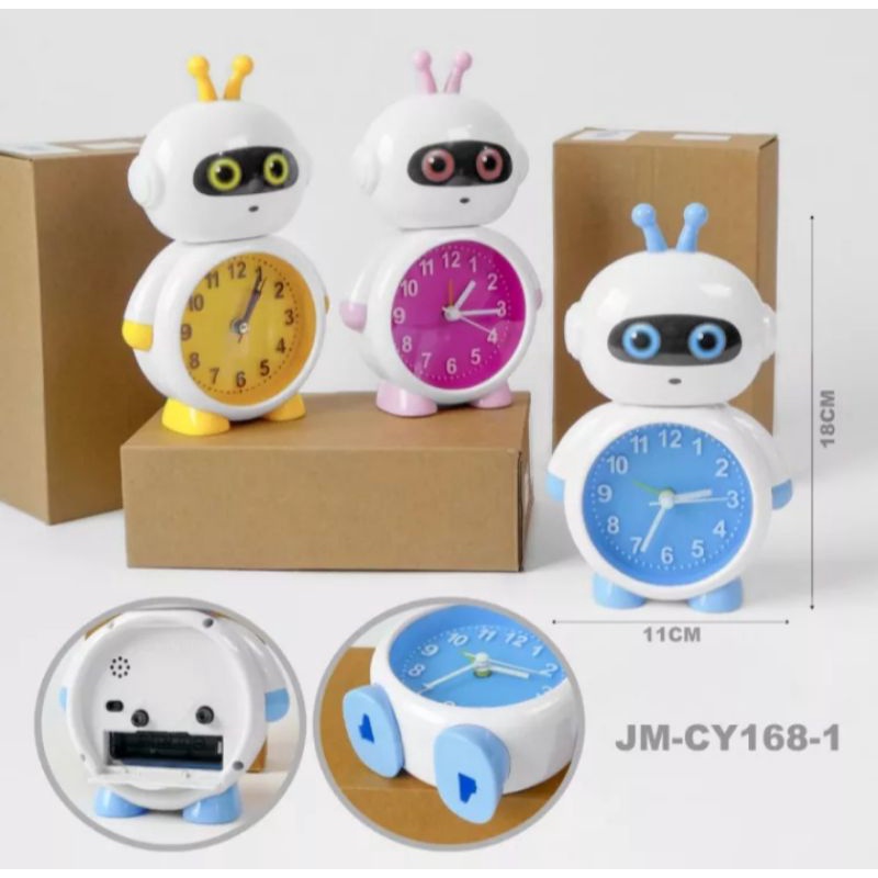 Jam Beker Jam Weker Jam Karakter Robot Alarm Clock Jam Beker Anak Free Battrey