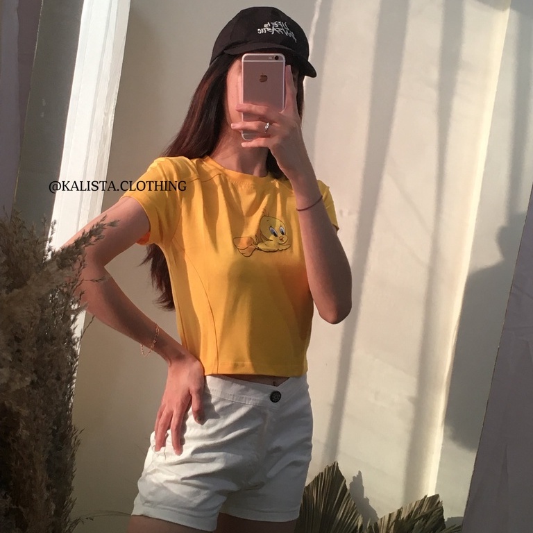 Tweety Crop Top Atasan Crop