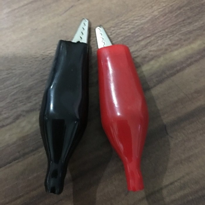 Jepit Buaya DC Aki Besar Sepasang Merah Hitam