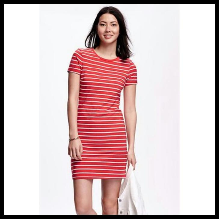 Terbaru Dress Wanita Old Navy Original Bodycon Women Stripe (Odn238)