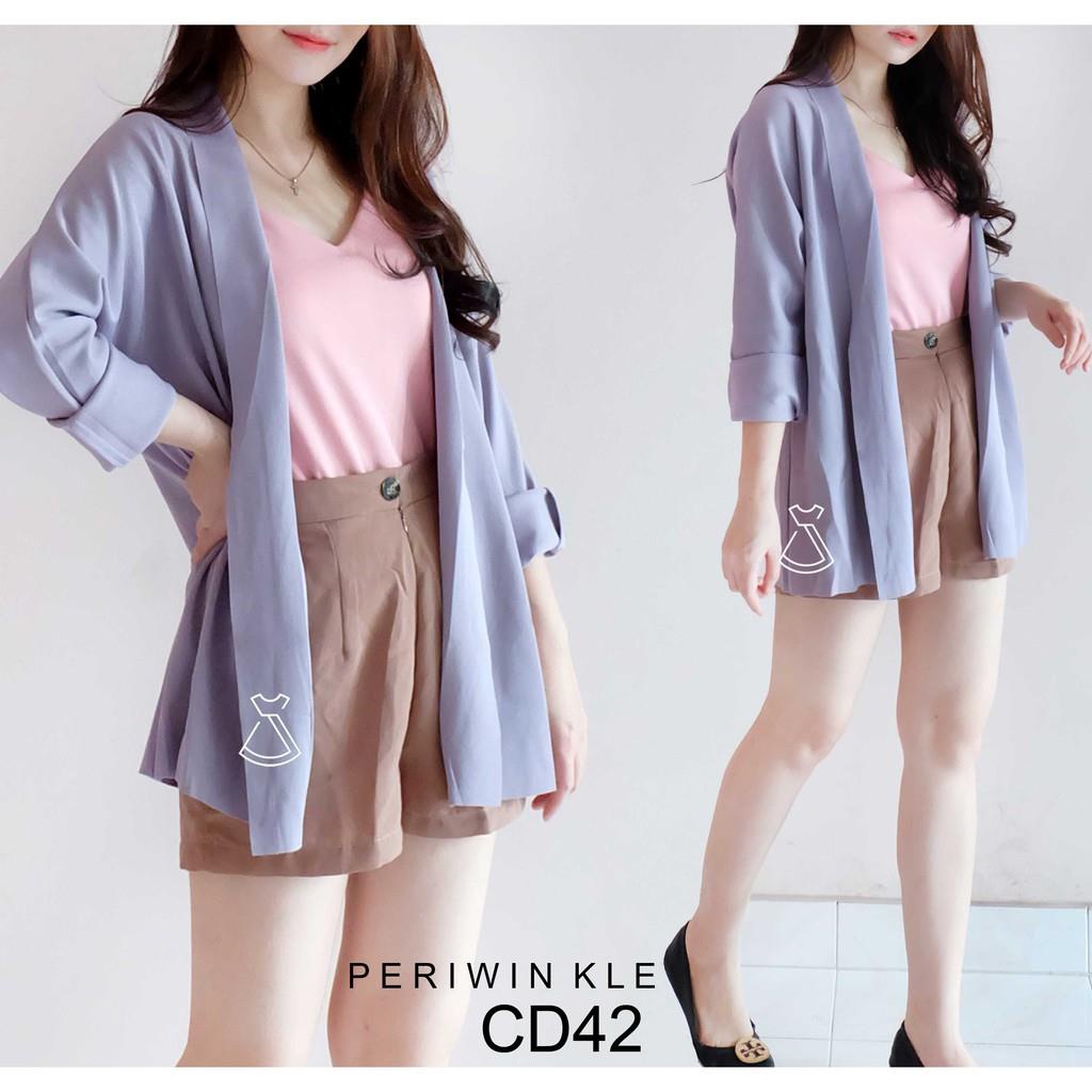 CD42 - Outer Cardigan Scuba Wanita