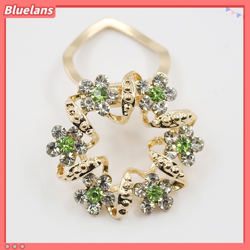 Bluelans Lady Girl Luxury Elegant Rhinestone Flower Garland Scarf Clip Brooch Pin Jewelry