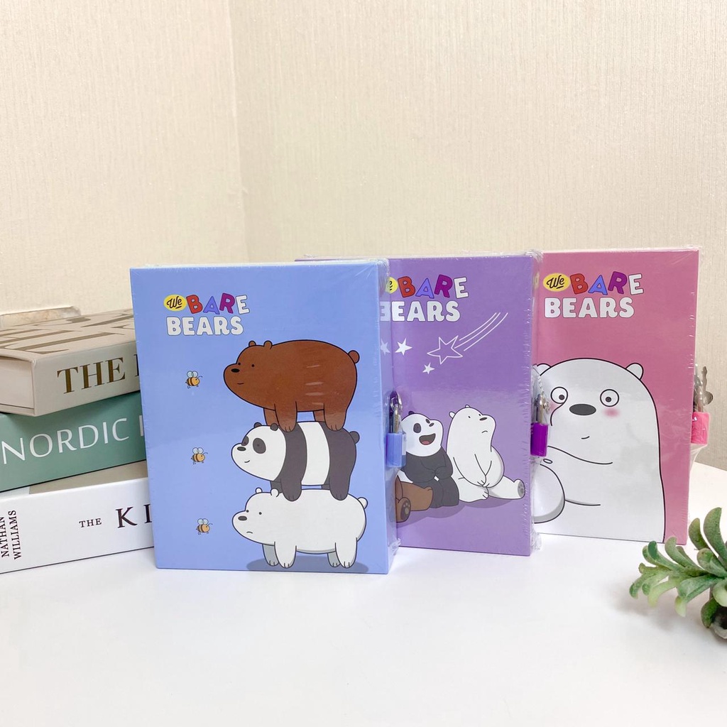 

BUKU DIARY JURNAL RAHASIA DENGAN KUNCI GEMBOK KARAKTER WE BARE BEARS WBB LUCU UNIK READY COD