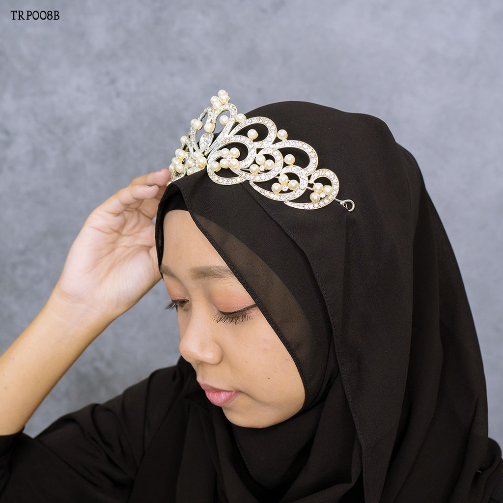 [SIAP KIRIM] TIARA BRIDE MAHKOTA PENGANTIN PESTA HIJAB FASHION TRP008