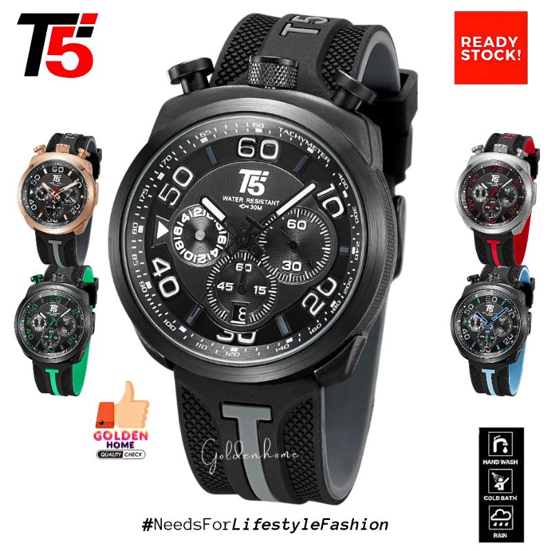 JAM PRIA T5 ORIGINAL 100% H3619 3619 H3619G CHRONOGRAPH TAHAN AIR 3ATM BERGARANSI FREE TIN BOX + PAP