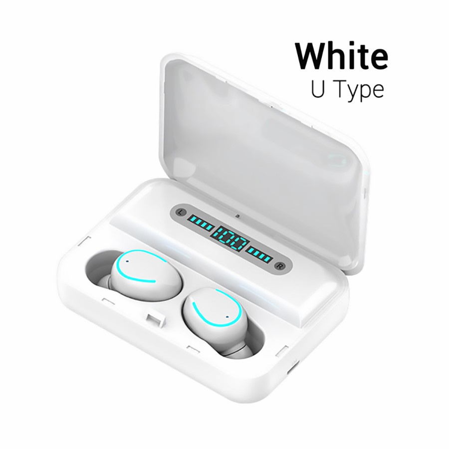 TWS-F9 Tahan Air Headset TWS 5.0 F9 Bluetooth Earphone In-ear Stereo Wireless Headphone Powerbank