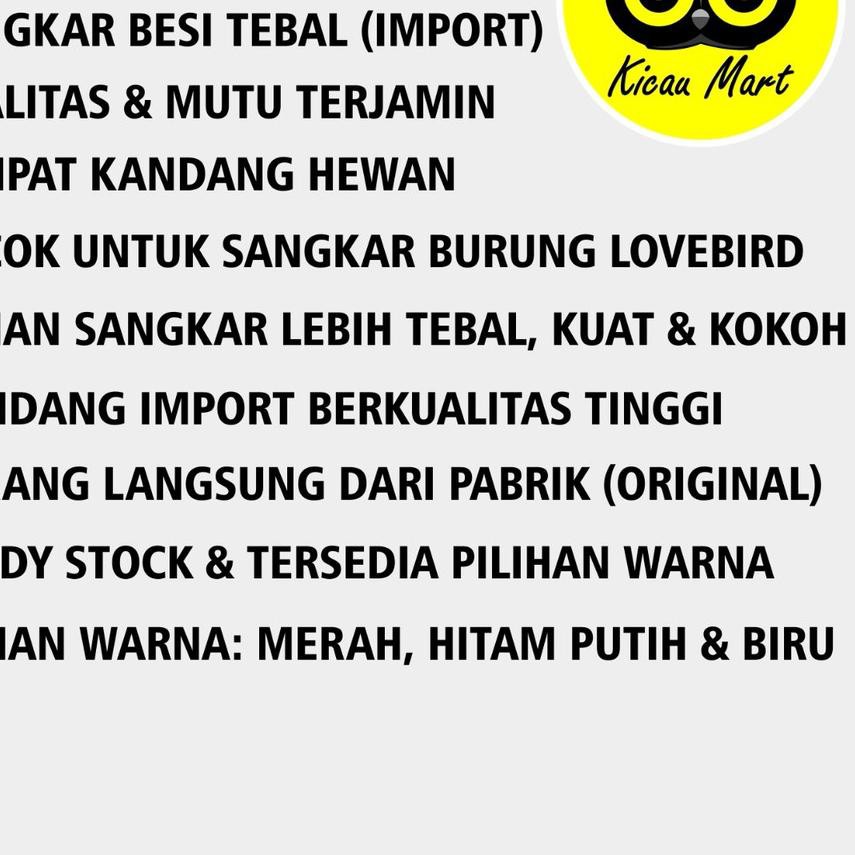 Hot X 097 Sangkar Besi Import Kandang Burung Lovebird Love Bird