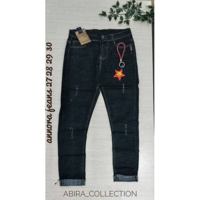 Celana jeans 7/8  import annora 27 28 29 30