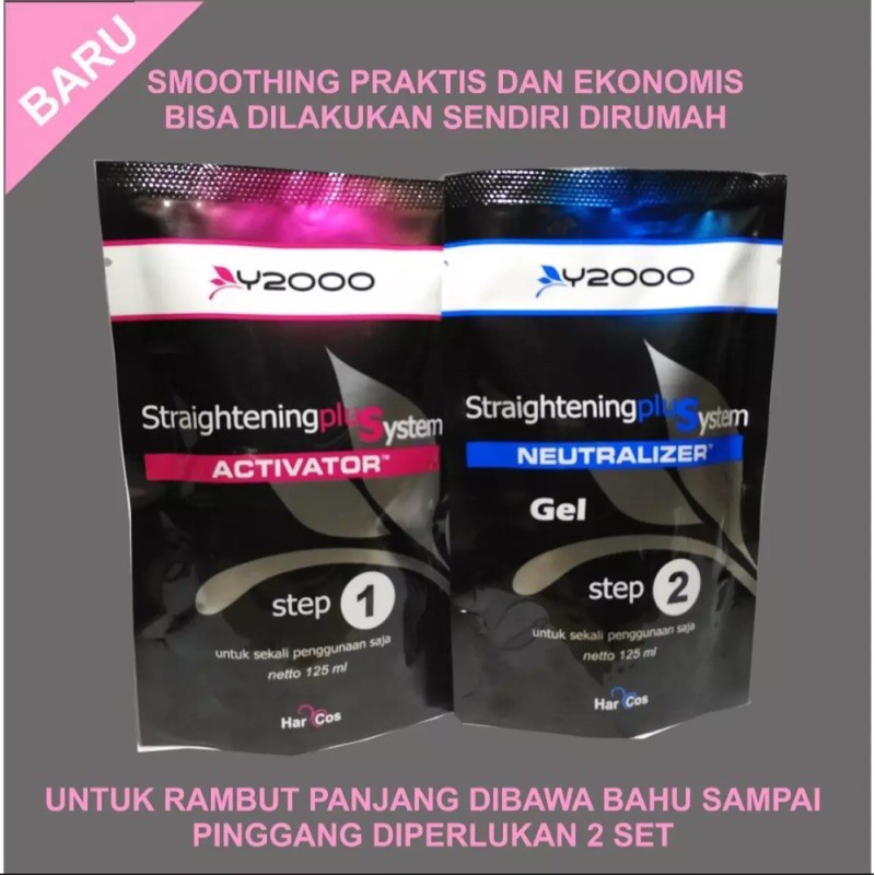 Y2000 OBAT SMOOTHING/PELURUS RAMBUT STEP 1- 2 SET 2 x 125ML