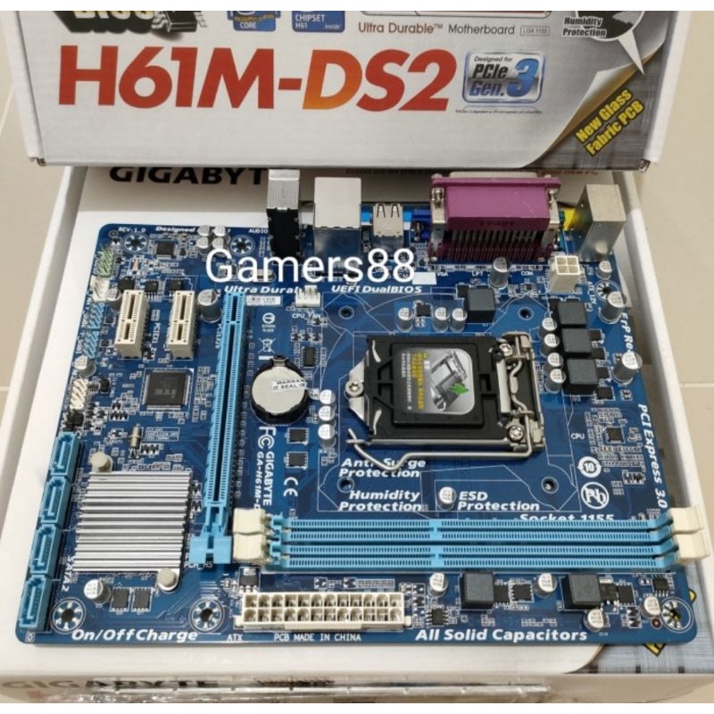 Motherboard Gigabyte H61M-Ds2 Mainboard Mobo LGA 1155