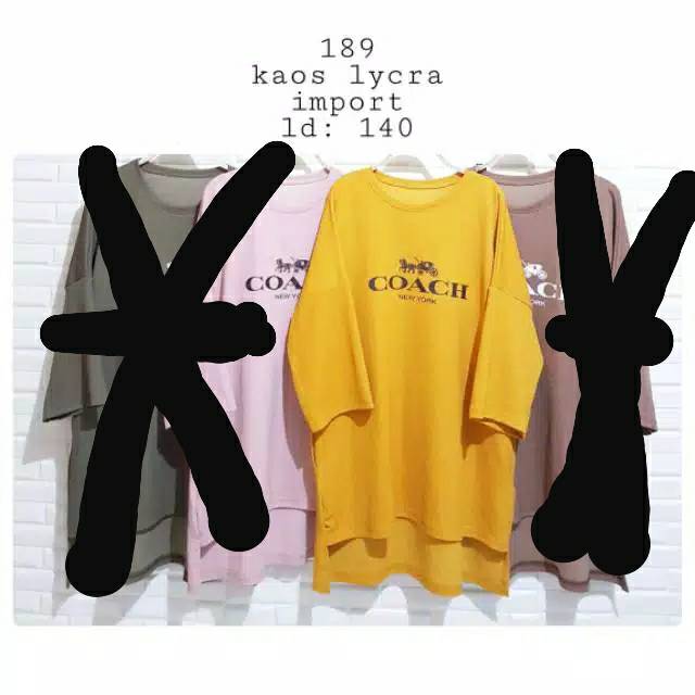 TUNIK IMPORT COACH SISA WARNA KUNING  (BARU)