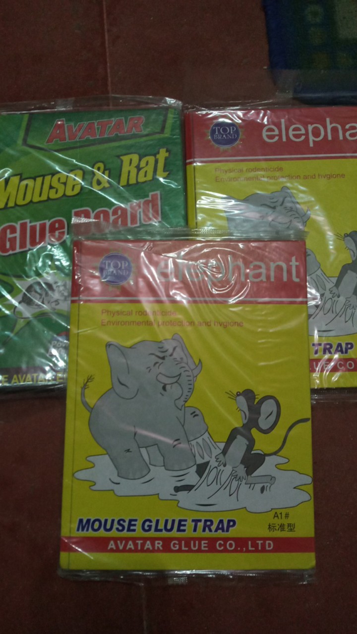 Lem Tikus Jebakan Trap Papan Buku Impor Perangkap Cap Gajah Glue Board Mouse Rat Jumbo Besar Import