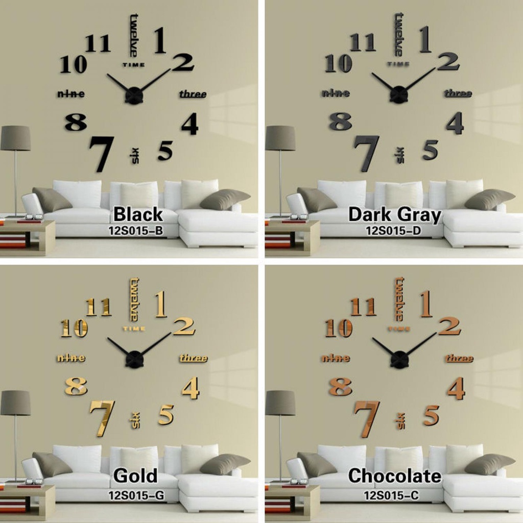 (BISA COD) FTIHSHP Jam Dinding Besar DIY Giant Clock Quartz 80-130cm - DIY-101